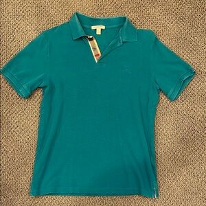 Burberry teal men’s polo